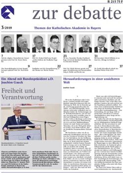 Zur debatte - Katholische Akademie Bayern