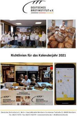 Richtlinien f&uuml;r das Kalenderjahr 2021 - Deutsches Brotinstitut eV