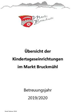 Übersicht der Kindertageseinrichtungen im Markt Bruckmühl - Betreuungsjahr 2019/2020 - Markt Bruckmühl