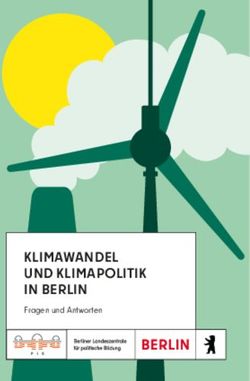 KLIMAWANDEL UND KLIMAPOLITIK IN BERLIN