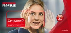 Gespannt? Die Messe. Fenster. T&uuml;r. Fassade. N&uuml;rnberg, 21.-24.3.2018 frontale.de - Fensterbau Frontale