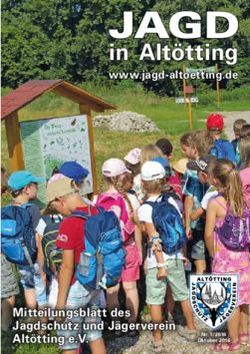 JAGD in Alt&ouml;tting - Mitteilungsblatt des Jagdschutz und J&auml;gerverein Alt&ouml;tting e.V - "J&auml;ger der Nacht" in der Lernwerkstatt Natur