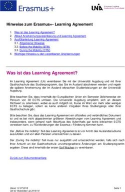 Was ist das Learning Agreement? - Hinweise zum Erasmus+- Learning Agreement - Uni Augsburg