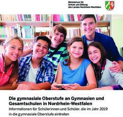Die gymnasiale Oberstufe an Gymnasien und Gesamtschulen in Nordrhein-Westfalen - Informationen für Schülerinnen und Schüler, die im Jahr 2019 in ...