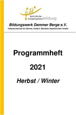 Programmheft 2021 Herbst / Winter - Bildungswerk Dammer Berge e.V - Bildungswerk Dammer Berge eV