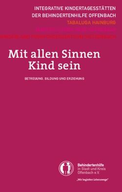 Mit allen Sinnen Kind sein - INTEGRATIVE KINDERTAGESST&Auml;TTEN DER BEHINDERTENHILFE OFFENBACH TABALUGA HAINBURG MARTIN-LUTHER-PARK OFFENBACH ...