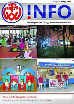 Das Magazin des TV 1877 Mannheim-Waldhof e.V - Ausgabe 2019 / 2020 - Werde auch Du Übungsleiter beim Verein!