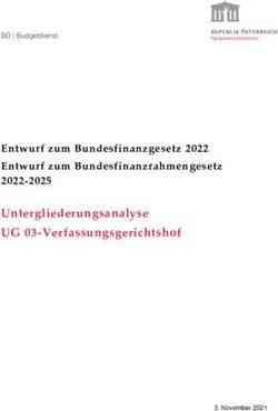 Untergliederungsanalyse UG 03-Verfassungsgerichtshof - Entwurf zum Bundesfinanzgesetz 2022 Entwurf zum Bundesfinanzrahmengesetz 2022-2025 - Parlament
