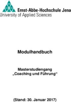 Modulhandbuch Masterstudiengang "Coaching und Führung" (Stand: 30. Januar 2017) - Ernst-Abbe-Hochschule Jena