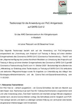 TESTKONZEPT F&Uuml;R DIE ANWENDUNG VON POC-ANTIGENTESTS AUF SARS-COV-2