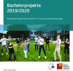 Bachelorprojekte 2019/2020 - Angehende Absolventen erarbeiten 13 innovative Softwarel&ouml;sungen - Hasso-Plattner-Institut