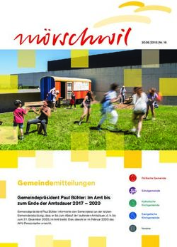 Gemeindemitteilungen Gemeindepräsident Paul Bühler: Im Amt bis zum Ende der Amtsdauer 2017 2020 - Mörschwil