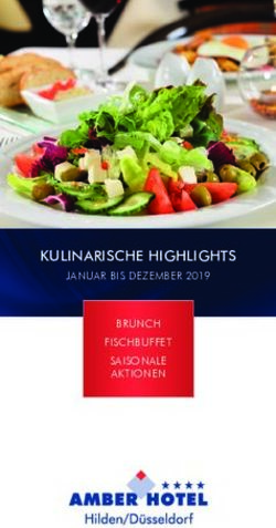 KULINARISCHE HIGHLIGHTS - JANUAR BIS DEZEMBER 2019 BRUNCH FISCHBUFFET SAISONALE - AMBER HOTELS
