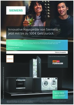 Innovative Hausger&auml;te von Siemens - jetzt mit bis zu 100 &euro; Geld zur&uuml;ck - Fuhrmann