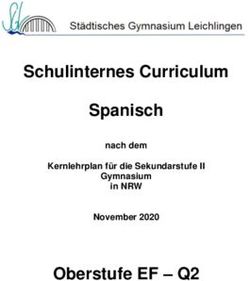 Schulinternes Curriculum Spanisch - Oberstufe EF - Q2 nach dem Kernlehrplan f&uuml;r die Sekundarstufe II Gymnasium in NRW November 2020