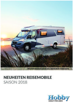 NEUHEITEN REISEMOBILE SAISON 2018 - PRESSEINFORMATION SAISON 2018, &Auml;NDERUNGEN VORBEHALTEN - Hobby Caravan