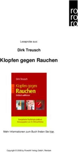 Klopfen gegen Rauchen - Dirk Treusch Leseprobe aus: Mehr Informationen zum Buch finden Sie hier.