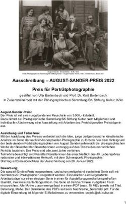 Ausschreibung - AUGUST-SANDER-PREIS 2022 Preis f&uuml;r Portr&auml;tphotographie