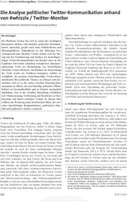 Die Analyse politischer Twitter-Kommunikation anhand von #whizzle / Twitter-Monitor