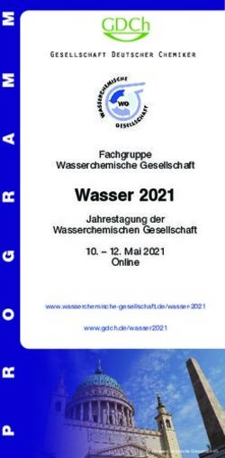 Wasser 2021 Jahrestagung der - Fachgruppe Wasserchemische Gesellschaft