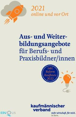 Aus- und Weiter-bildungsangebote - f&uuml;r Berufs- und Praxisbildner/innen 2021