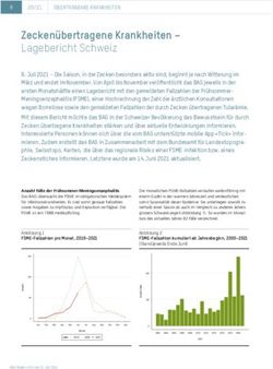 Zeckenübertragene Krankheiten-Lagebericht Schweiz