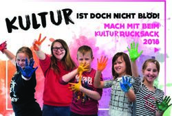 K u lt ur IST DOCH NICHT BL&Ouml;D! - KULTUR RUCKSACK MACH MIT BEIM - Stadt Minden
