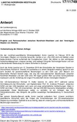 Antwort der Landesregierung - Land NRW