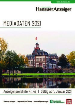 MEDIADATEN 2021 - Anzeigenpreisliste Nr. 49 | G&uuml;ltig ab 1. Januar 2021 - www.hanauer.de - Die Zeitungen