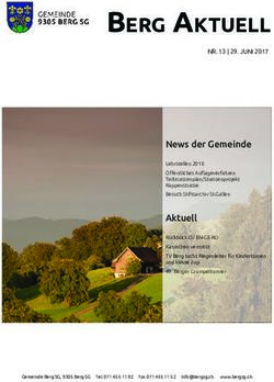Berg Aktuell NR. 13 | 29. JUNI 2017 - Politische Gemeinde Berg SG