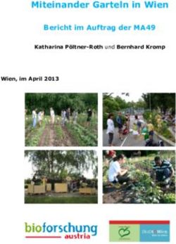 Miteinander Garteln in Wien - Bericht im Auftrag der MA49 - Bio Forschung Austria