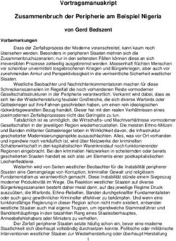 Vortragsmanuskript Zusammenbruch der Peripherie am Beispiel Nigeria