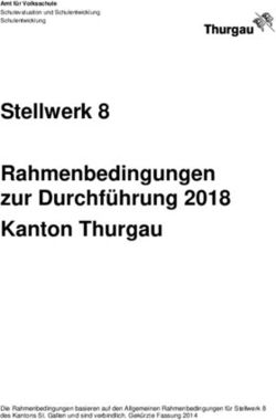 Stellwerk 8 Rahmenbedingungen zur Durchf&uuml;hrung 2018 Kanton Thurgau