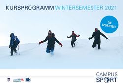 KURSPROGRAMM WINTERSEMESTER 2021 - CAMPUS - DIE SPORTFIBEL - Donau-Universität Krems