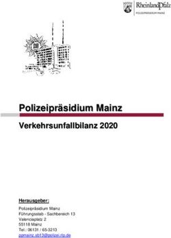 Polizeipräsidium Mainz - Verkehrsunfallbilanz 2020 Herausgeber: Polizei.Rlp.de