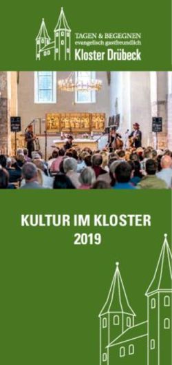 KULTUR IM KLOSTER 2019 - Kloster Dr&uuml;beck