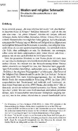 Joan Hemels Medien und religiöse Sehnsucht - Nomos eLibrary