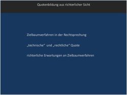 Quotenbildung aus richterlicher Sicht Zielbaumverfahren in der Rechtsprechung "technische" und "rechtliche" Quote richterliche Erwartungen an ...