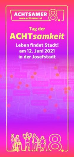 ACHTsamkeit Tag der Leben ndet Stadt! am 12. Juni 2021 in der Josefstadt - ACHTSAMER 8.