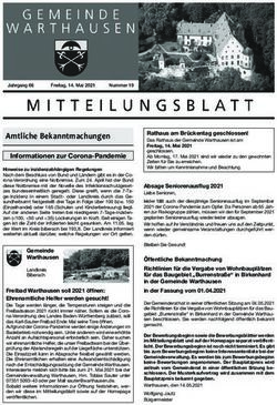 Amtliche Bekanntmachungen - Informationen zur Corona-Pandemie - Gemeinde Warthausen