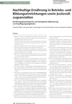 Nachhaltige Ern&auml;hrung in Betriebs- und Bildungseinrichtungen sowie Justizvoll-zugsanstalten - ern&auml;hrungs umschau