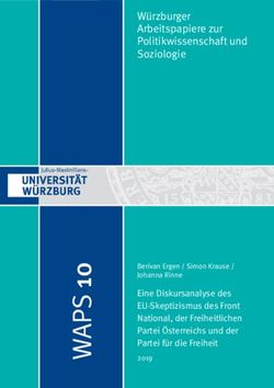 W&uuml;rzburger Arbeitspapiere zur Politikwissenschaft und Soziologie - Eine Diskursanalyse des EU-Skeptizismus des Front National, der Freiheitlichen ...
