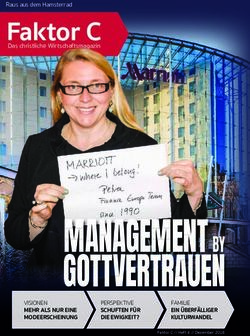 GOTTVERTRAUEN MANAGEMENT BY - Faktor C - Christen in der Wirtschaft