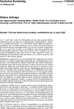 KLEINE ANFRAGE DEUTSCHER BUNDESTAG - WAHLPERIODE - | HANSJ&Ouml;RG M&Uuml;LLER MDB / AFD