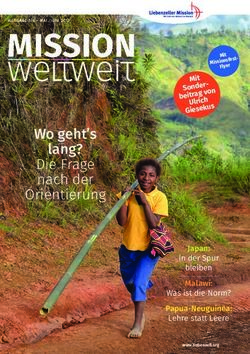 MISSION WO GEHT'S LANG? DIE FRAGE NACH DER ORIENTIERUNG - LIEBENZELLER MISSION