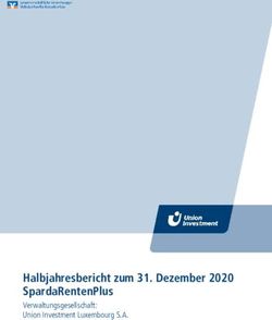 Halbjahresbericht zum 31. Dezember 2020 SpardaRentenPlus - Verwaltungsgesellschaft: Union Investment Luxembourg S.A.