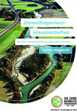Umweltingenieur-wissenschaften - BACHELORSTUDIUM bis 2021 Kulturtechnik und Wasserwirtschaft - BOKU