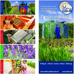 Programm 2020 - www.abtei-waldsassen.de www.kubz.de - KUBZ Abtei Waldsassen