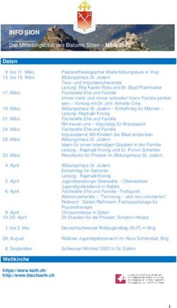 INFO SION Das Mitteilungsblatt des Bistums Sitten - M&auml;rz/2020