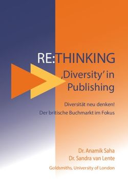 RE:THINKING Diversity' in Publishing - Dr. Anamik Saha Dr. Sandra van Lente - Spread the Word